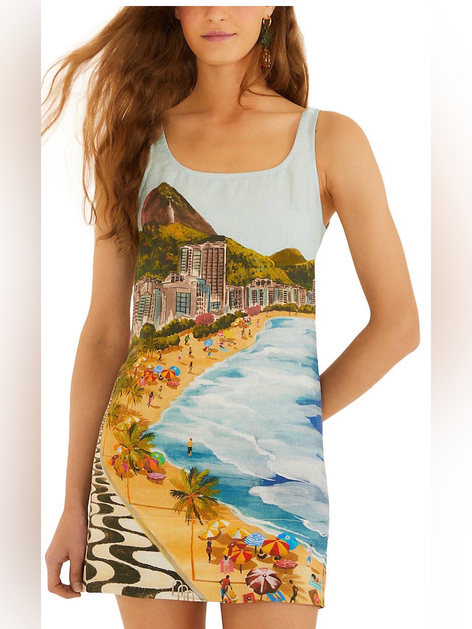 Farm Rio Copacabana Beach Linen Dress